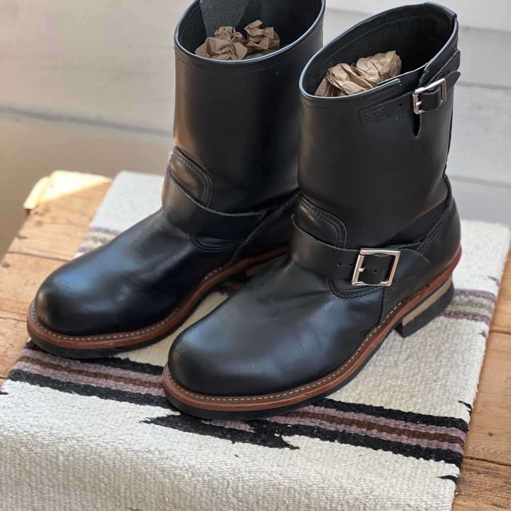 Red Wing 2268 Engineer Steel Toe Boots Size 8D Leather USA Made 🇺🇸